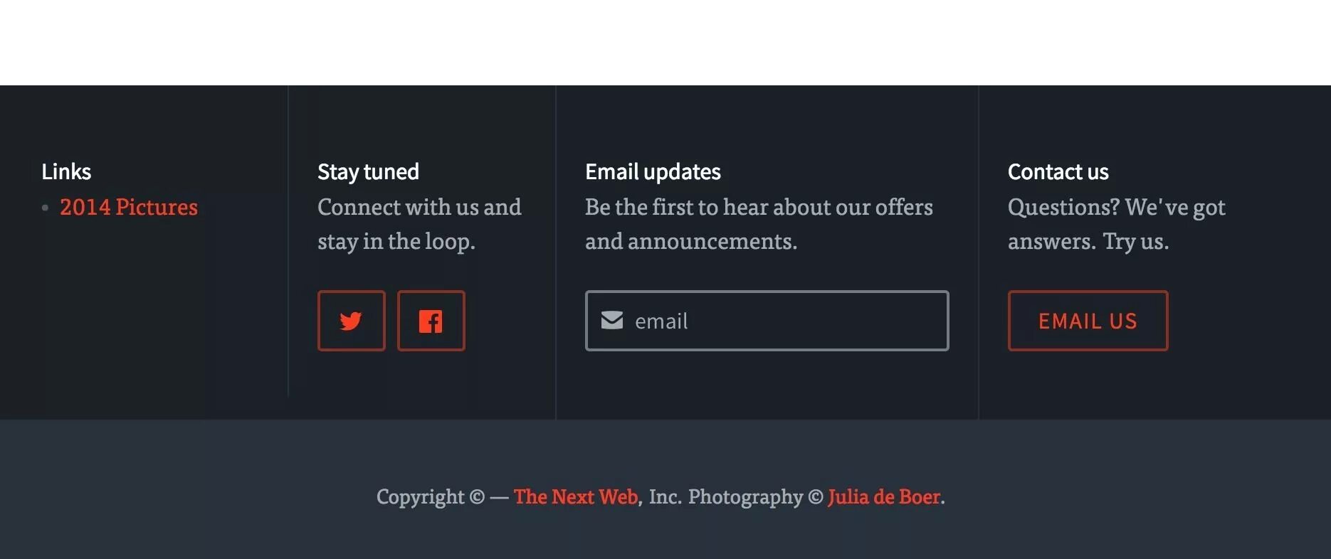 Подвал wordpress