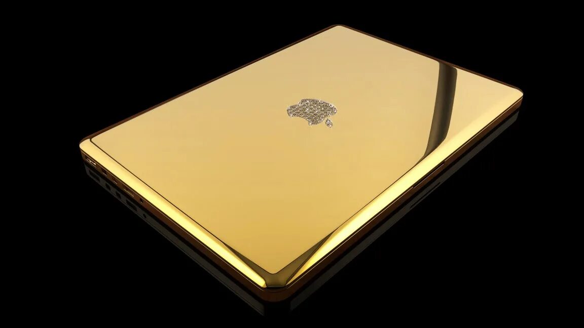 Компьютер gold. MACBOOK Pro 24 Karat Gold. MJ Diamond Limited Edition ноутбук. Эппл ноутбук самый дорогой. Luvaglio ноутбук.