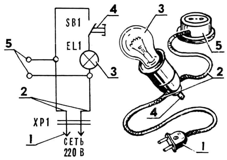 Электрическая лампочка соединение. Принципиальная электрическая схема лампочки с выключателем. Схема подключения вилки 220в. Штепсельная вилка на схеме электрической. Схема подключения лампочки к 380 вольт.