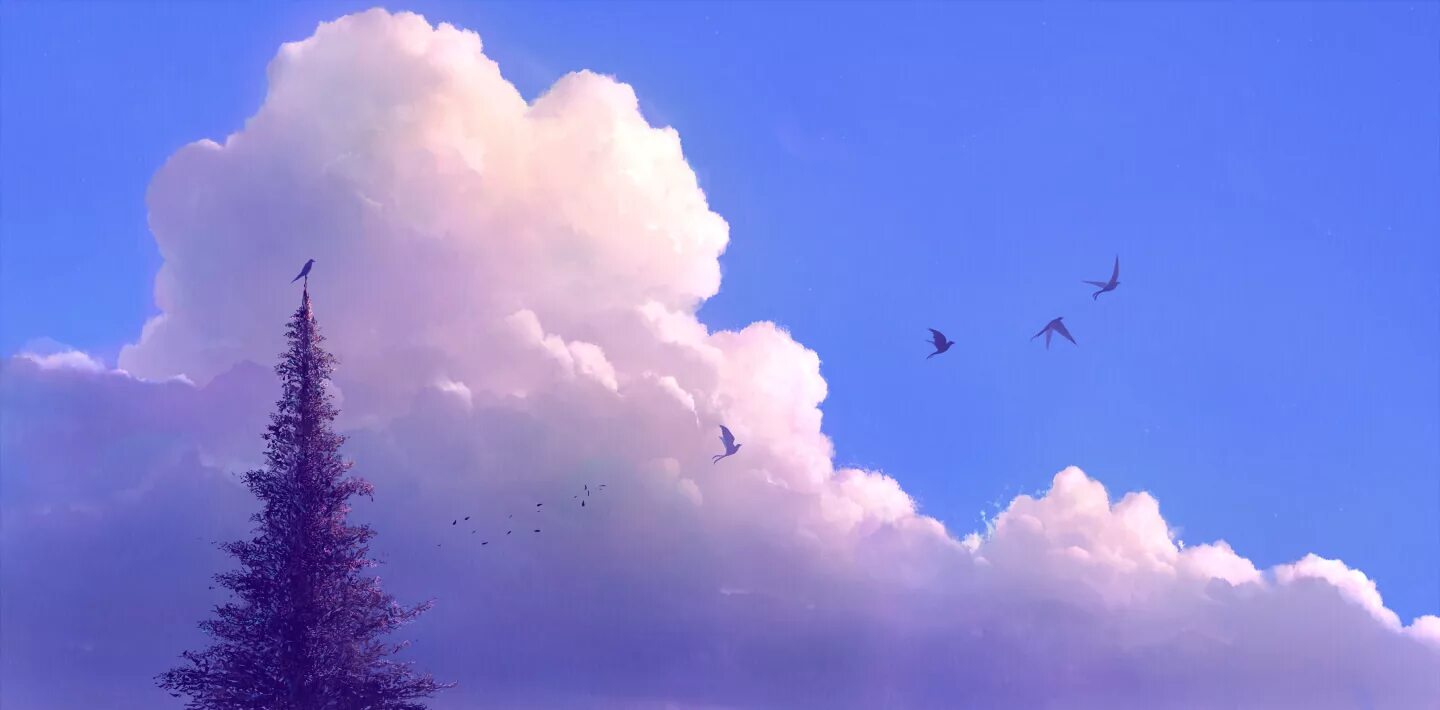 Птицы в небе. Деревья птицы облака. Птицы в облаках. Птица в облаках арт.
