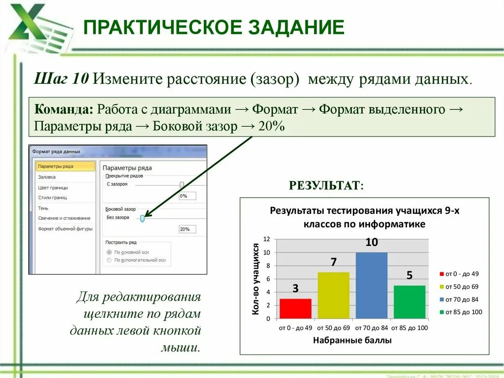 Как изменить ряд в диаграмме. Формат ряда данных в диаграмме. практические задания для презентации. изменить формат ряда данных. презентация практическая работа.