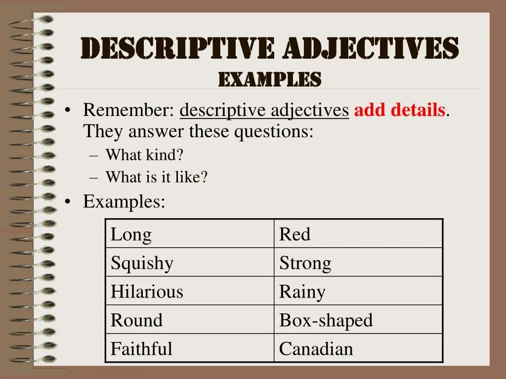Remember to examples