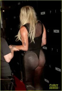 Kesha Wears Sheer Dress To Premiere of 'Pig' in LA.