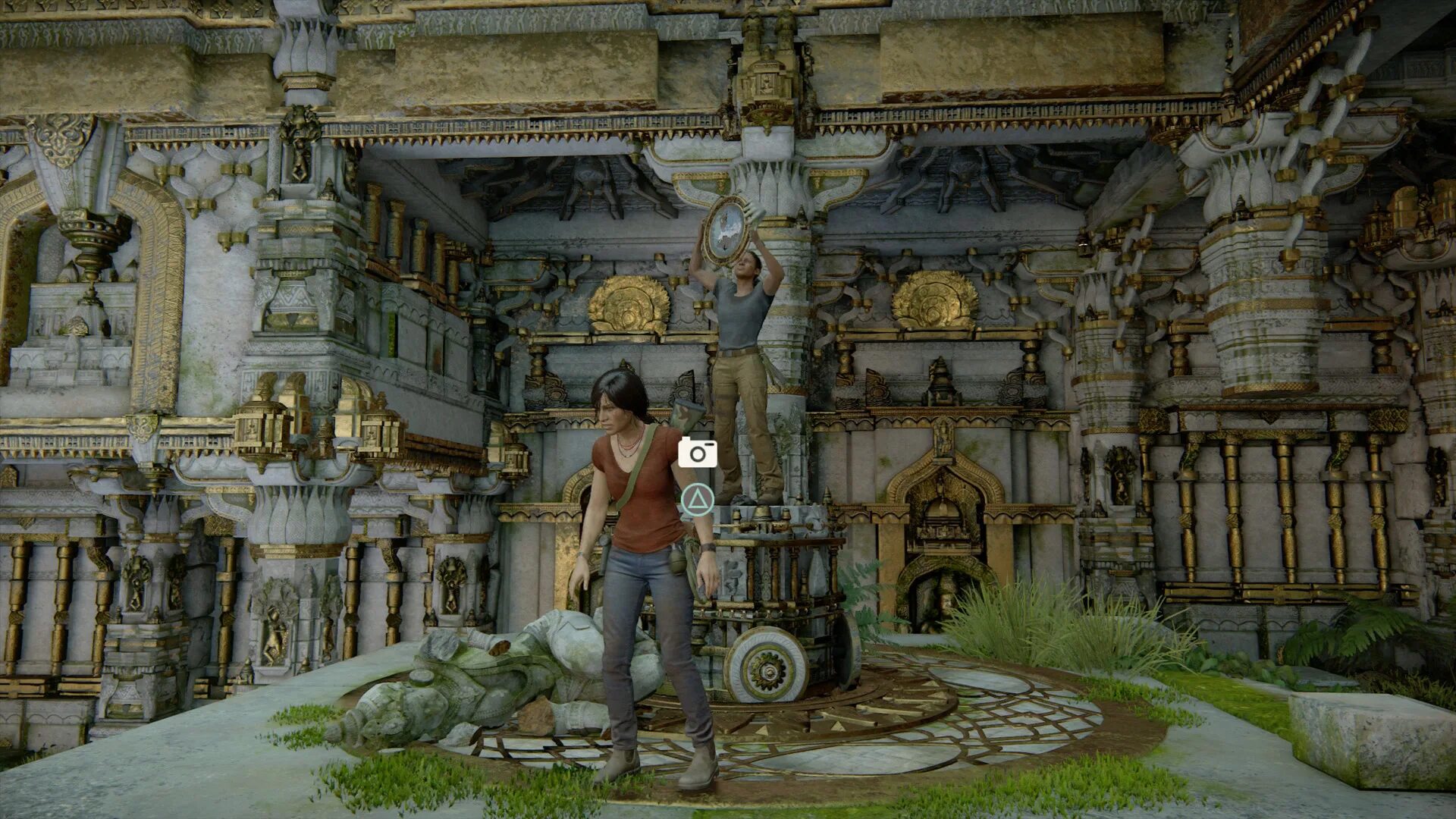 Uncharted lost прохождение. Анчартед утраченное наследие храм. Храм Будды анчартед. Анчартед 1. Анчартед утраченное наследие 4 статуи.