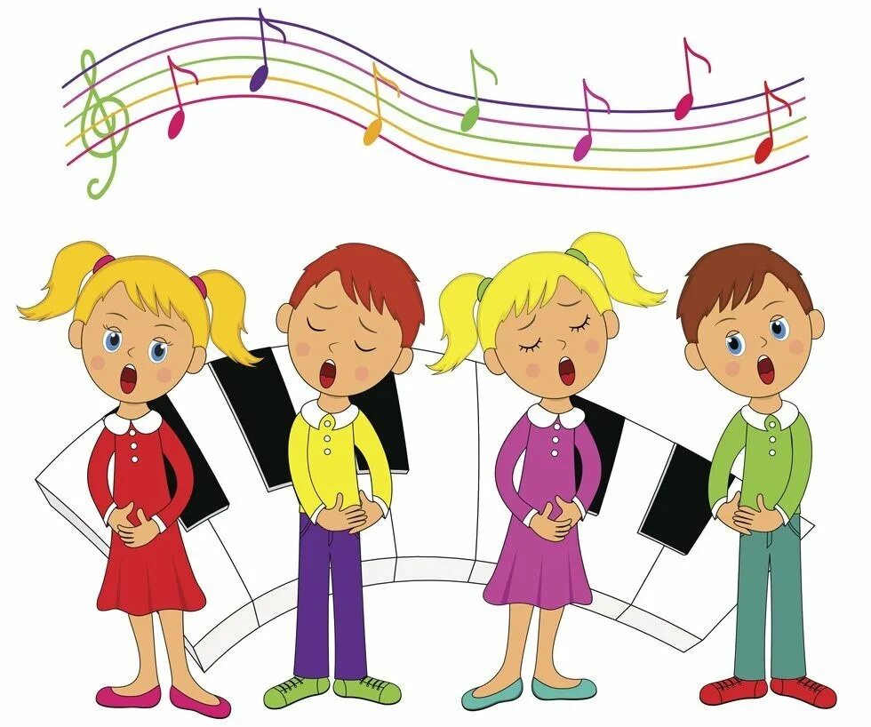 Музыка для первого класса. Дети поют в школе. Дети на музыкальном занятии в детском саду. Хор мультяшный. Музыкальный кружок для детей.