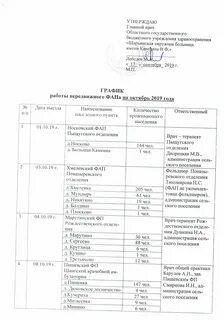Расписание медсестры