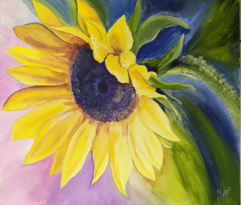 подсолнухи акрилом на холсте. подсолнух картина акрилом. белоснежка картина по номерам "ночные подсолнухи" 30х40 см. эрин хэнсон подсолнухи. рисование акрилом подсолнухов.