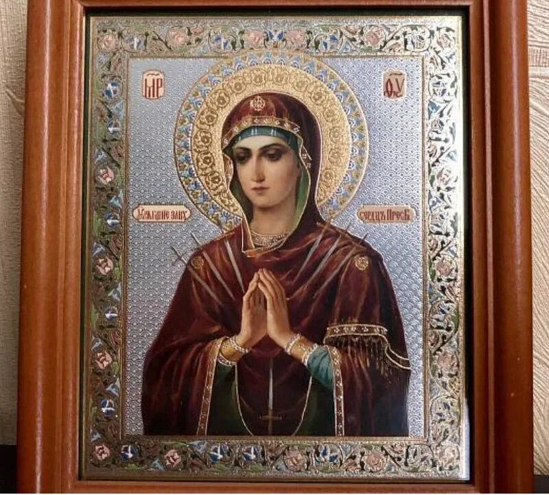 семистрельная икона божьей матери. день почитания иконы божией матери «умягчение злых сердец». семистрельная икона молитва.