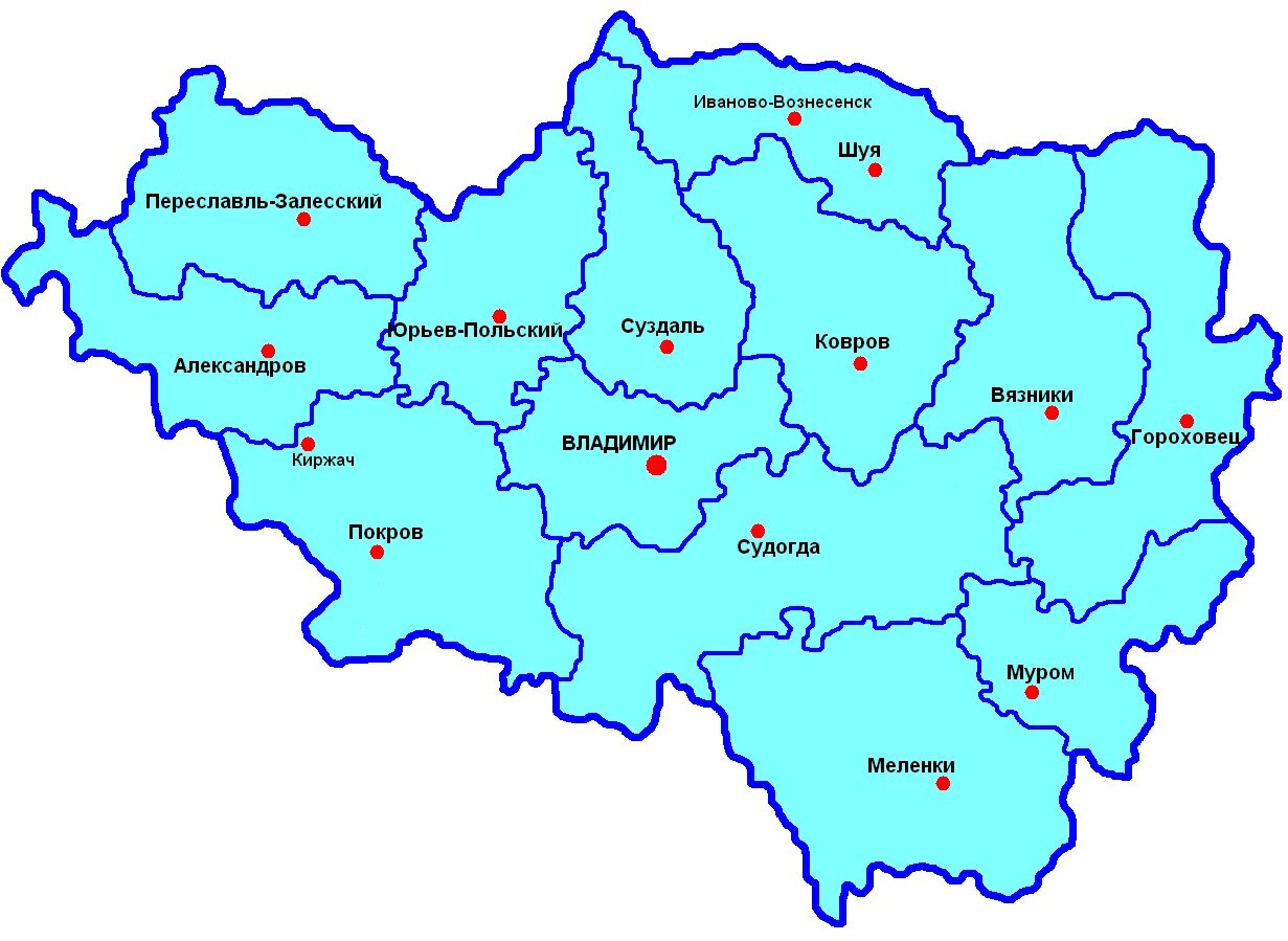 Карта дорог владимирской. Карта Владимирской области с районами. Карта Владимирской области по районам. Административно-территориальное деление Владимирской области. Карта Владимирской обл с районами.