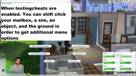 Basic and Testing Cheats - The Sims 4 Guide.