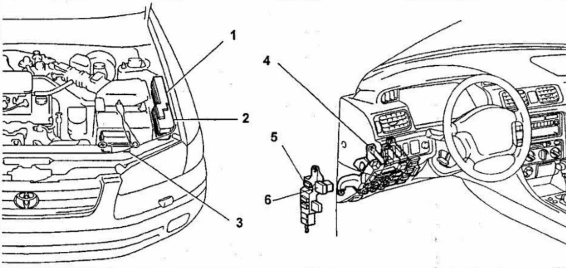 Не работает тойота камри 40. Реле круиз контроля Тойота Камри 40. Схема предохранителей Toyota Camry 2002 год. Блок реле Тойота Камри 40 кузов. Блок реле Тойота рав 4 2001.