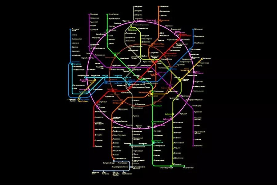 Карта метро Москвы 2022. Схема метро Москвы 2023. Схема Московского метрополитена 2023 года. Схема Московского метро темная.