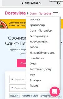 Достависта курьерская спб