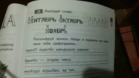 Расшифруйте предложения какие слова вы будете писать