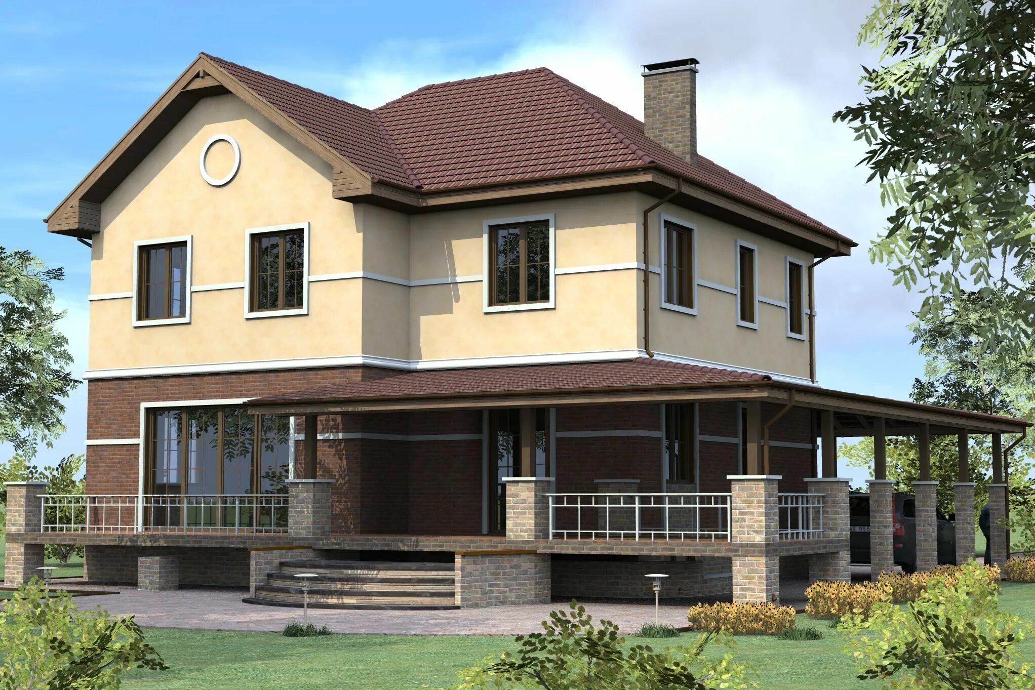 Проект двухэтажного дома 184 м2 - Новация 144 Cottage style house plans, House d