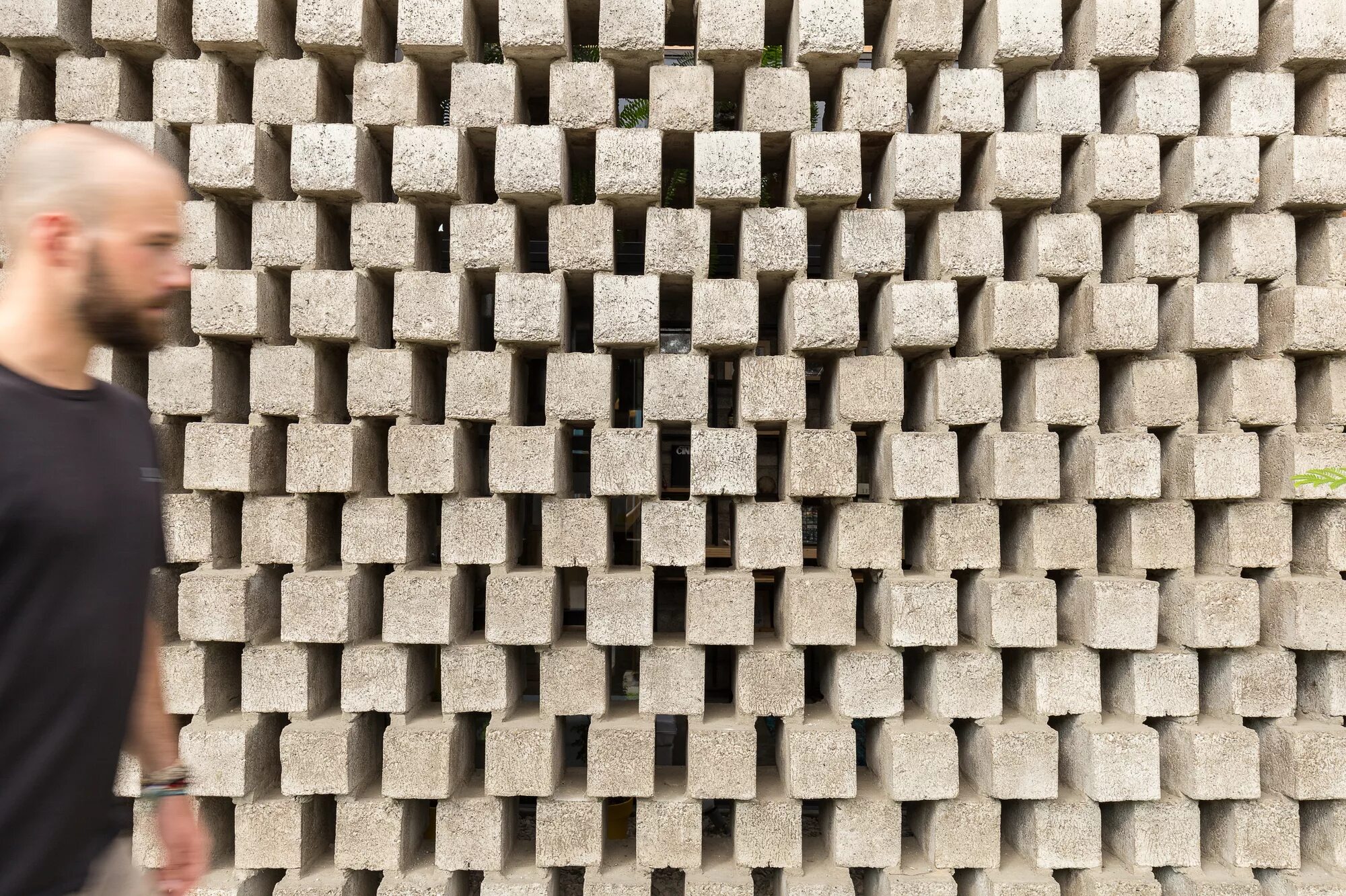 Between blocks. Concrete block maretial. mossy concrete block. blocks banner. landscape concrete blocks.