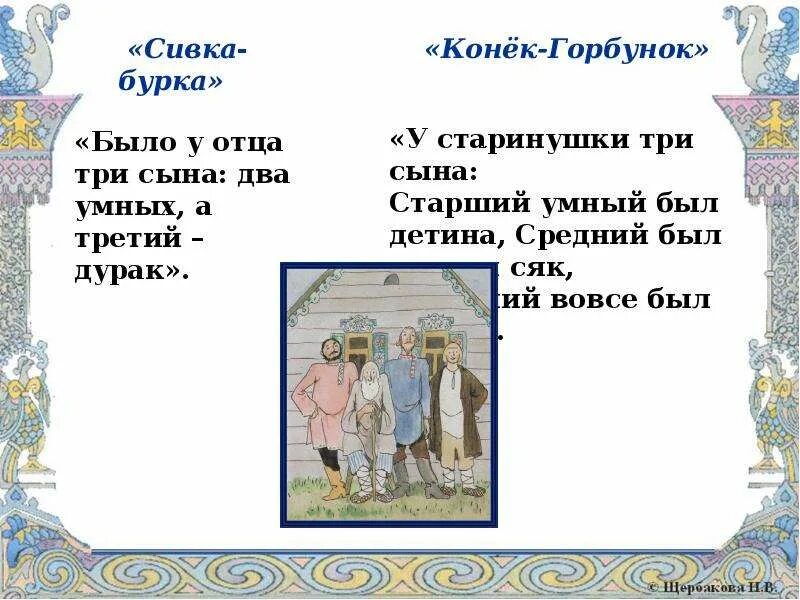 Сходство литературной и народной сказки. Сравнительная характеристика народных и литературных сказок. Сопоставление сказок конек-горбунок и Сивка-бурка. Конек горбунок сравнение литературной и народной сказок.