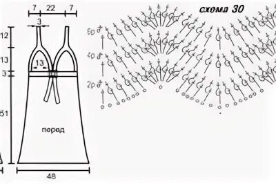 Сарафан крючком со схемой