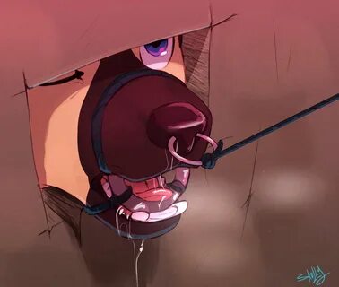 ...anthro, bodily fluids, bondage, bound, canid, canine, divepup, facial pi...