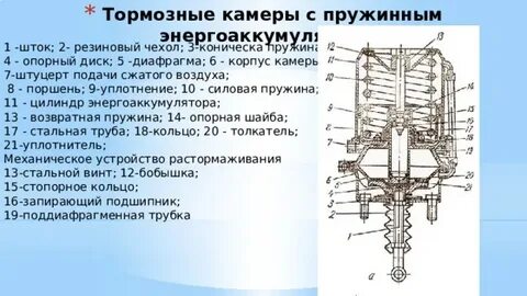 Устройство тормозной камеры