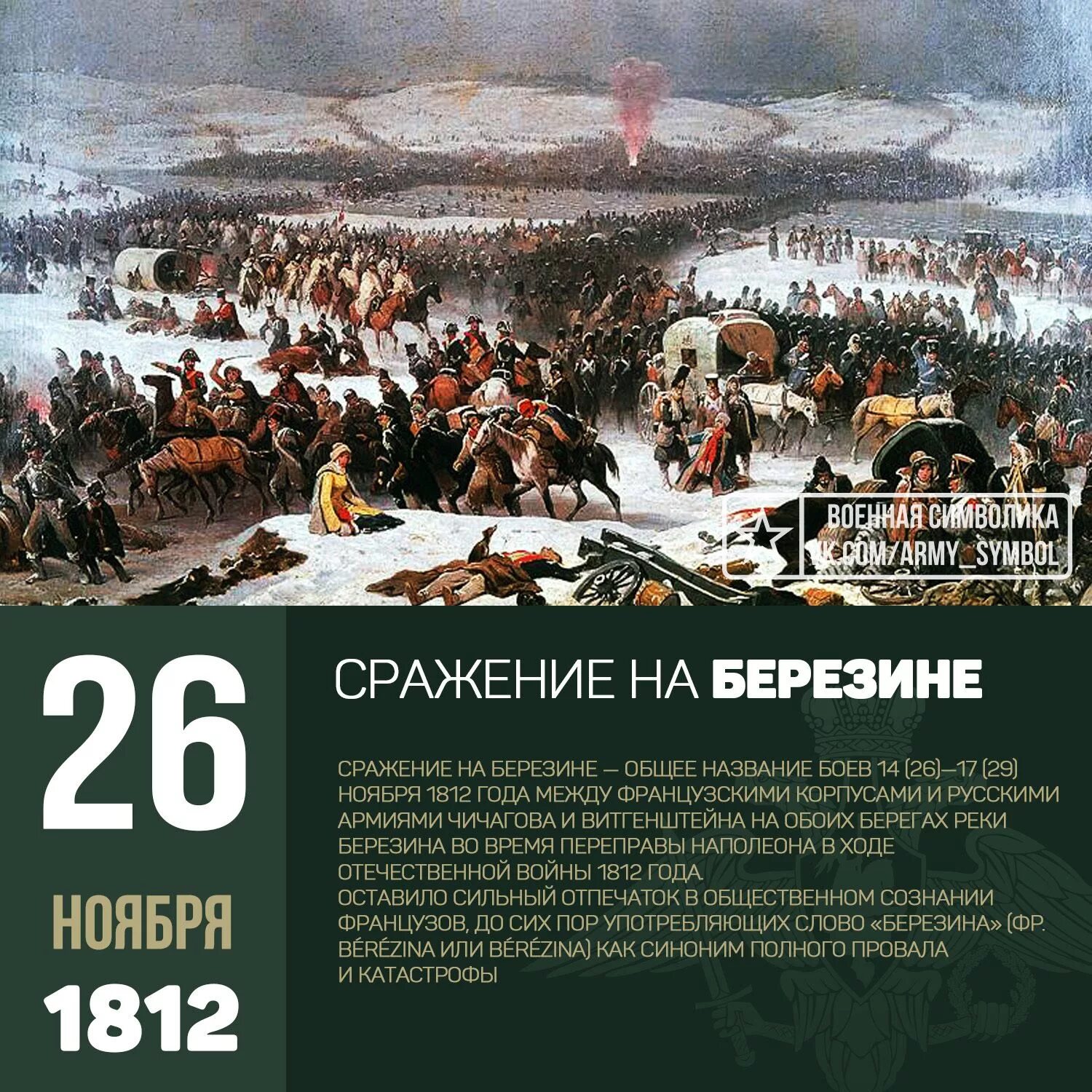 Ноябрь 1812 сражение