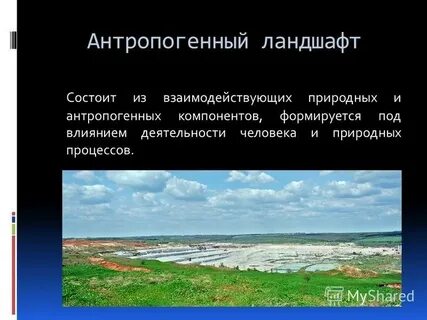 Ландшафт состоит из