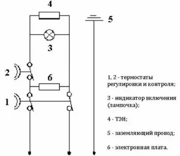 Электрическая схема водонагревателя