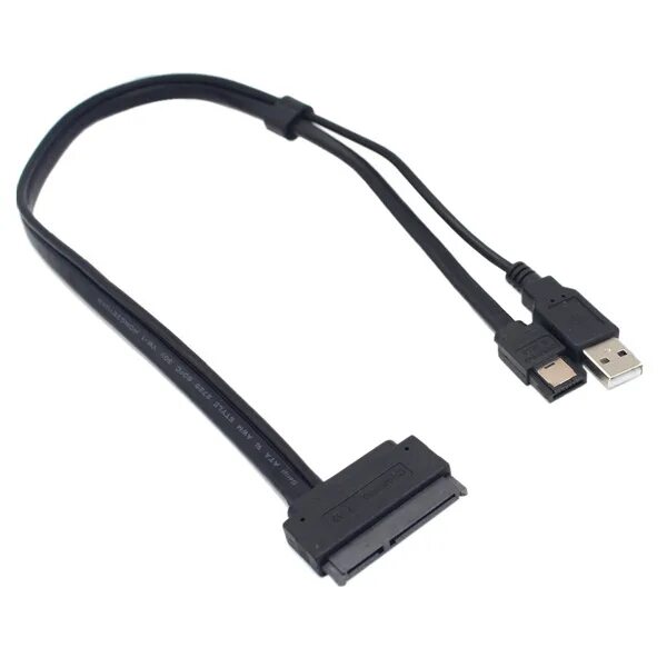 Провод для подключения ssd диска Кабель Кабельный адаптер ESATA Power ESATA Combo to SATA 22Pin и IDE 4Pin 5V 12V