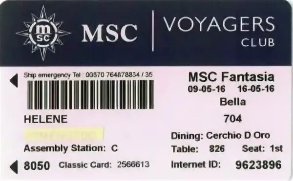 Карта msc. Карта msc