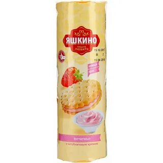 Печенье затяжное с клубничным кремом