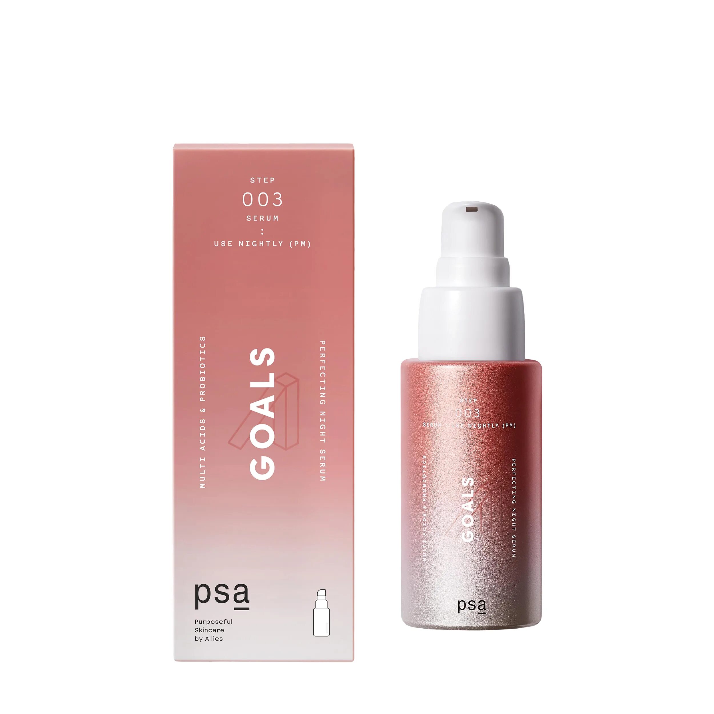 Psa goals: multi acids & probiotics perfecting night serum фото коробки. Psa сыворотка для лица. Psa косметика. Psa serum. Psa goals упаковка.