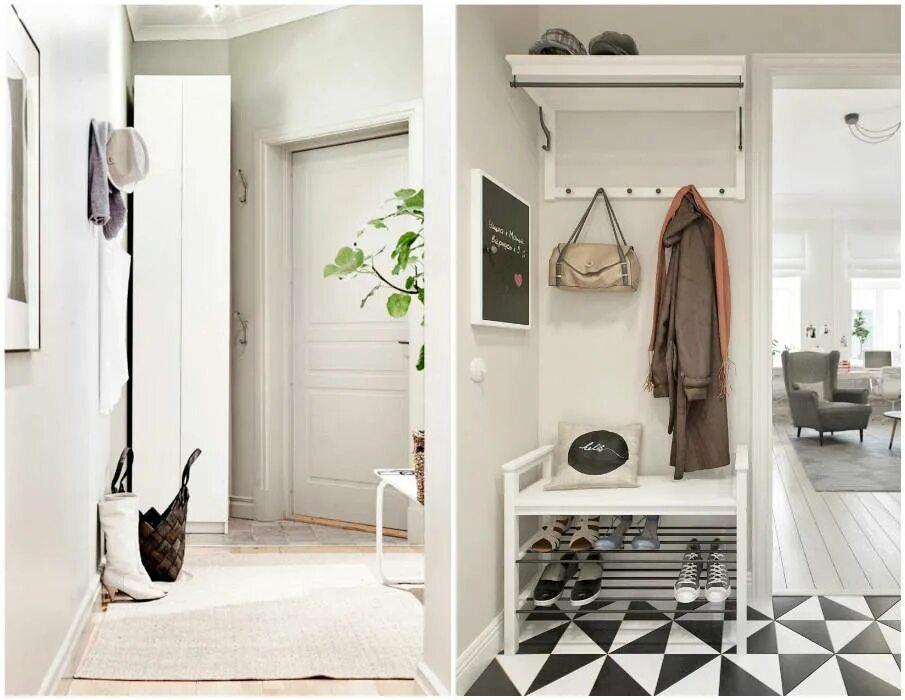 Узкая прихожая. Очень маленький коридор. Дизайнерская маленькая прихожая. Узкая прихожая в скандинавском стиле. Стильная маленькая прихожая.