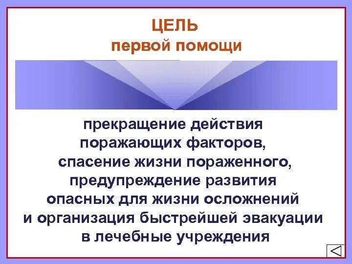 Что является целью оказания первой помощи. Цели и задачи первой помощи. задачи первой медицинской помощи (пмп). цели и задачи оказания первой помощи. цель оказания первой мед помощи.
