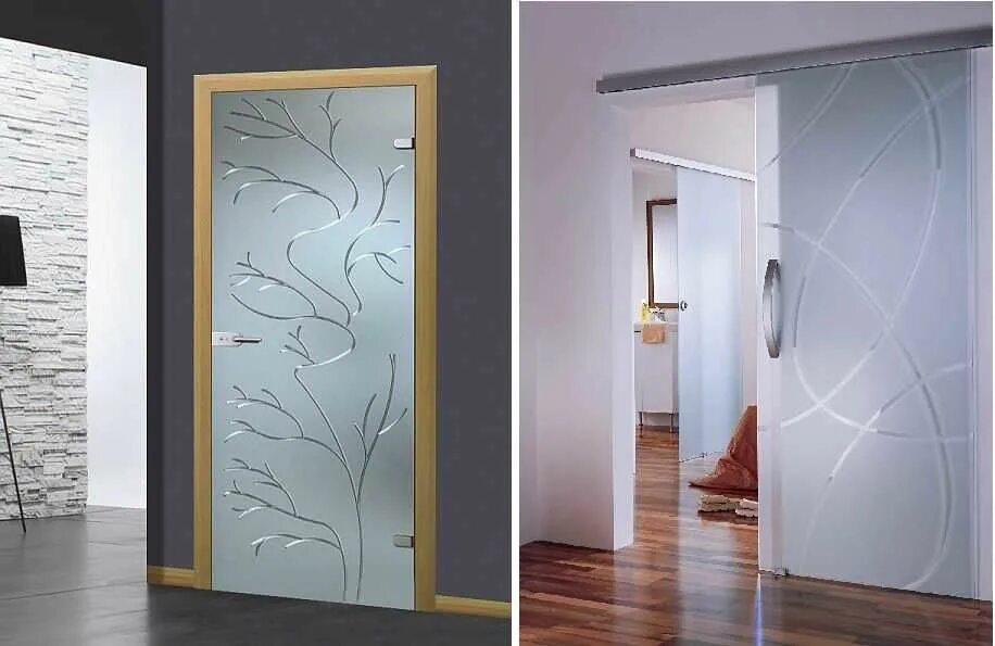 Sistema scorrevole in vetro Tiffany e struttura in legno noce scuro Living room 