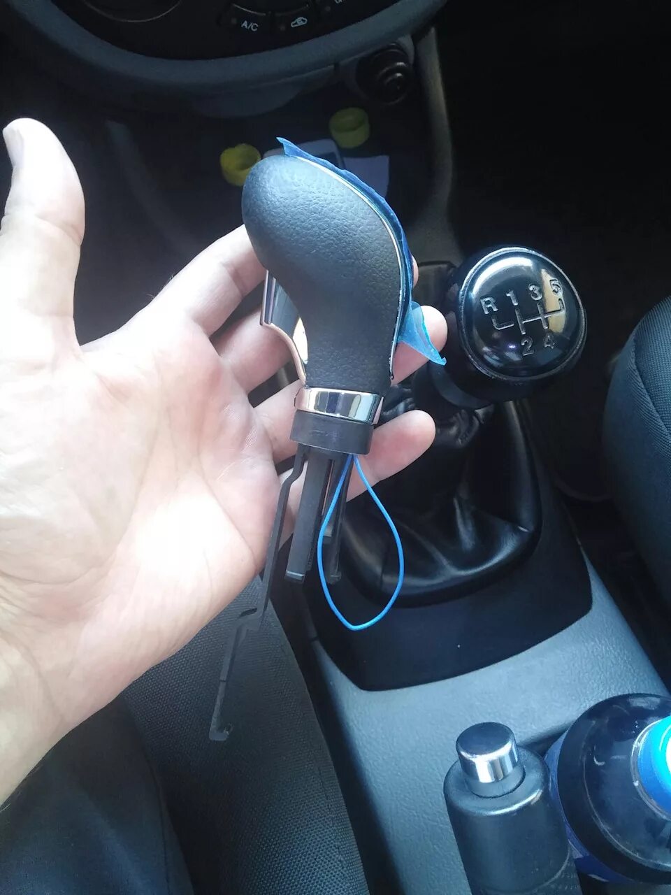 #Перетяжка руля Lacetti с aliexpress и чехол на КПП - Chevrolet Lacetti Sedan, 1