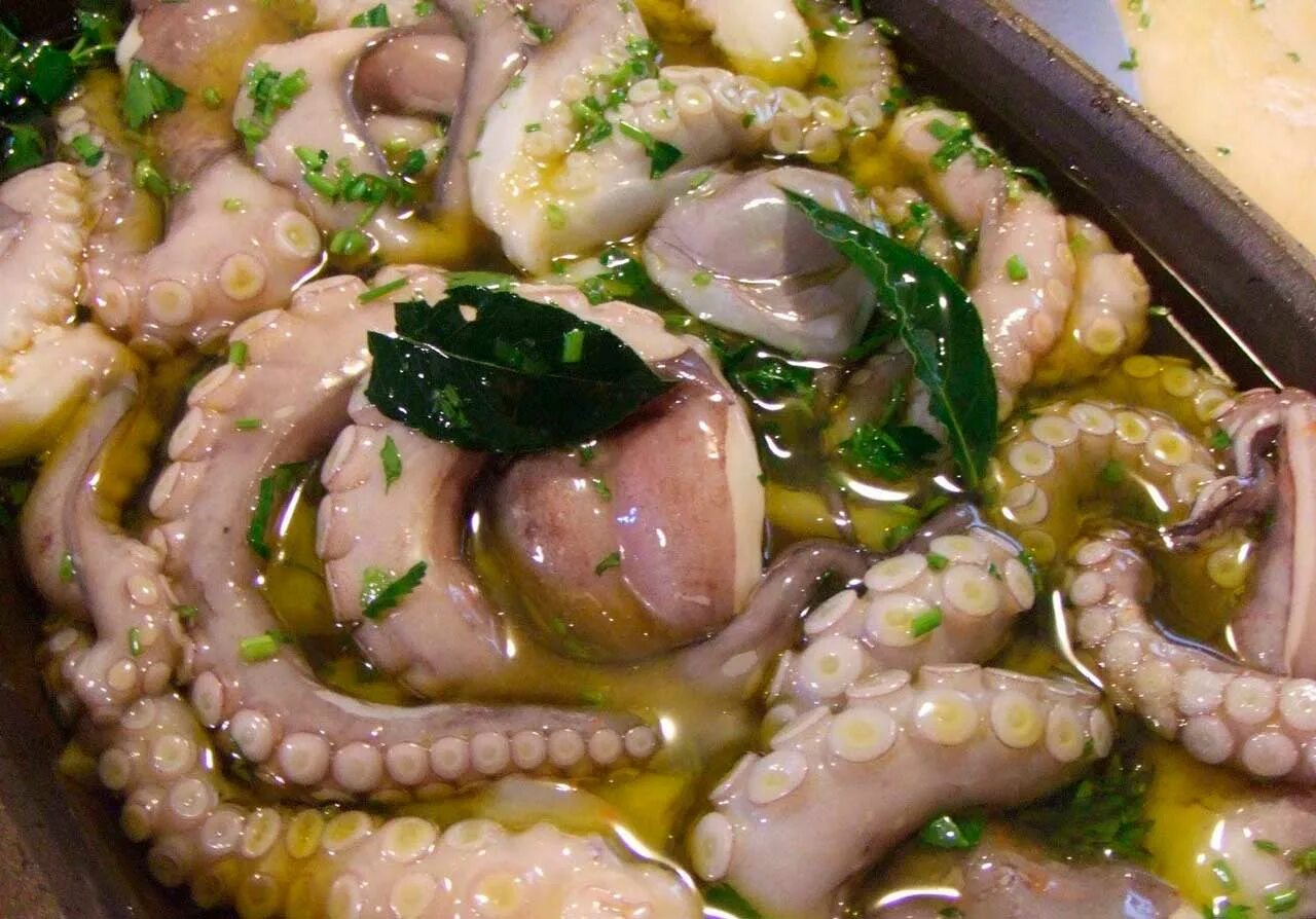 Рецепт маринованных кальмаров в домашних. Кальмар блюдо. Блюда из осьминога. Блюда с щупальцами кальмара.