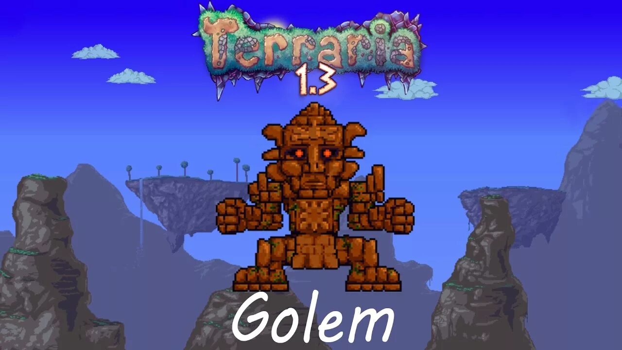 Голем андроид. Голем 1.3 террария. голем террария 1.4 дроп. terraria голем. каменный голем террария 1.4.