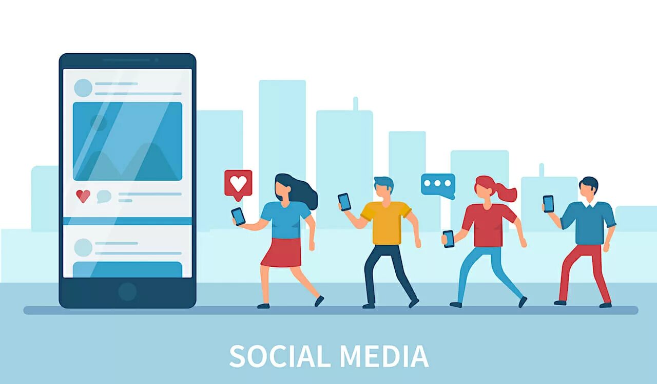 Маркетинг иллюстрация. Продвижение бизнеса в социальных сетях. Социальные сети иллюстрации. Социальный маркетинг иллюстрации.