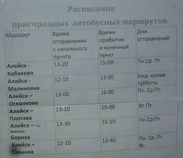 Расписание 25 автобуса мамонтово