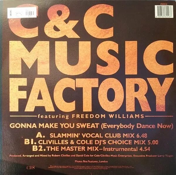 C c music factory gonna make. C+c music factory - gonna make you sweat. gonna make you sweat. gonna make you sweat everybody dance now. c+c music factory everybody dance now.