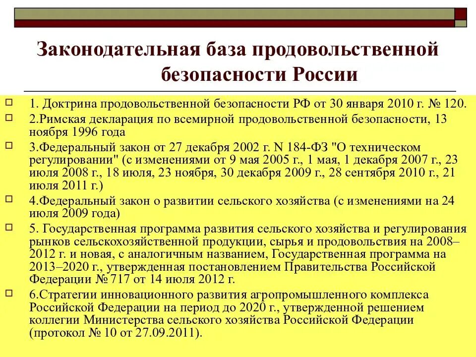 Перечислите основные федеральные законы. Обеспечение продовольственной безопасности. Правовое обеспечение продовольственной безопасности. Способы обеспечения продовольственной безопасности. Продовольственная безопасность нормативно правовая база.