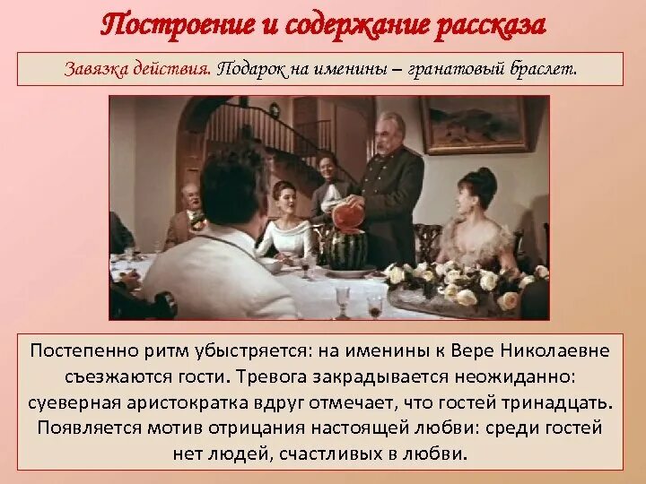 В какое время года происходит гранатовый браслет. Гранатовый браслет гости на именинах. гости веры гранатовый браслет. гранатовый браслет куприна.