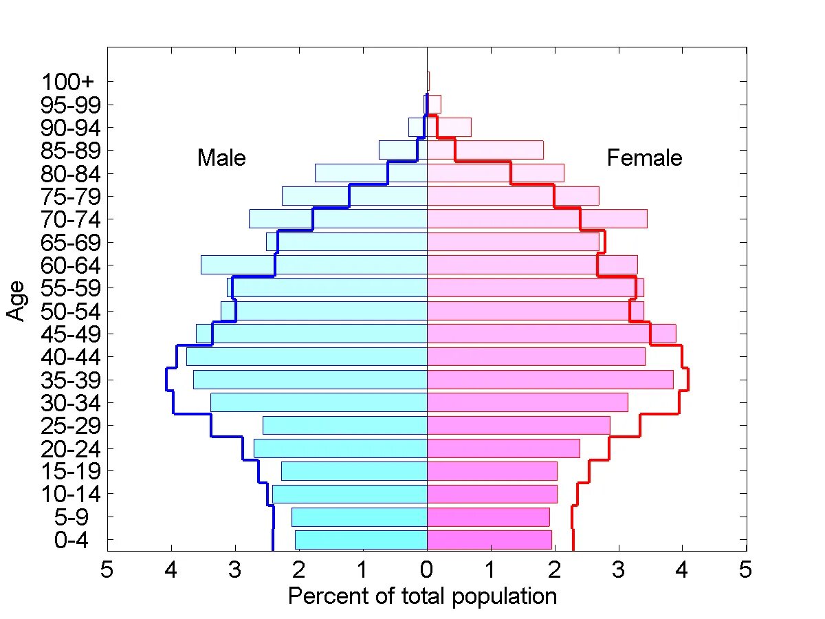 P population. Population pyramid italy.