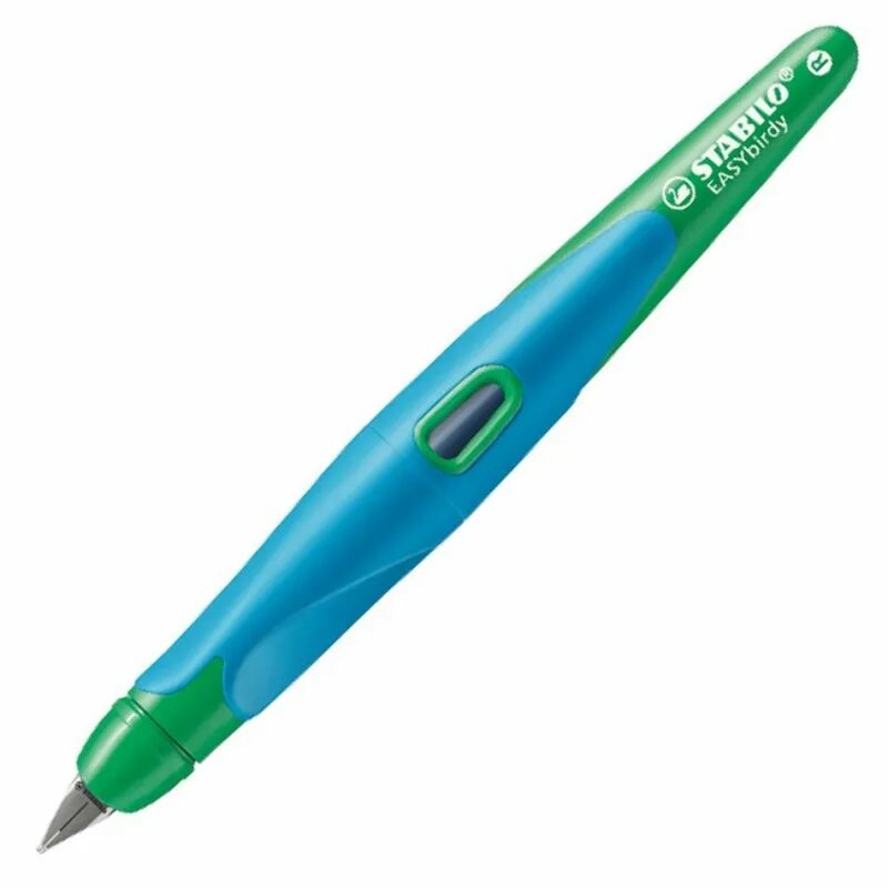 Сине зеленые ручка. Ручка Stabilo easy Birdy перьевая. Stabilo ручка перьевая для правшей Easybirdy. Stabilo ручка перьевая для левшей Easybirdy. Stabilo ручка шариковая EASYBALL для правшей 0.5 мм в блистере.
