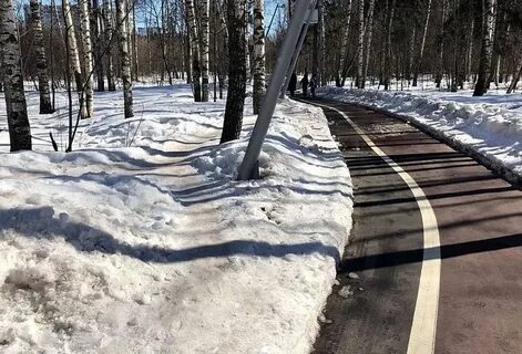 Теплая дорожка зимой