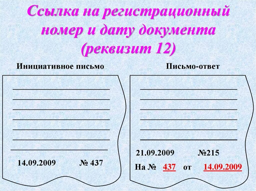 12 ссылки. Ссылка на регистрационный номер реквизит. Ссылка на регистрационный номер и дату документа. Реквизит Дата и номер документа. Реквизит «ссылка на регистрационный номер и дату» оформляется.