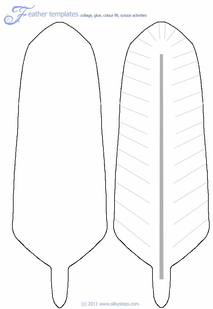 coloriage plume in 2020 Feather clip art, Leather tooling patterns, Feather sten