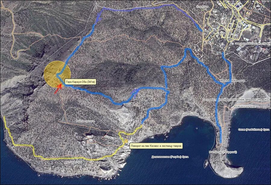 Судак Крым тропа Голицына. Маршрут караул оба новый свет карта маршрута. Новый свет Крым тропа Голицына. Тропа Голицына Судак карта.