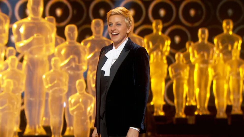 ДЕДЖЕНЕРЕС Оскар 2014. Кинопремия Оскар 2006. Ellen DEGENERES на сцене.