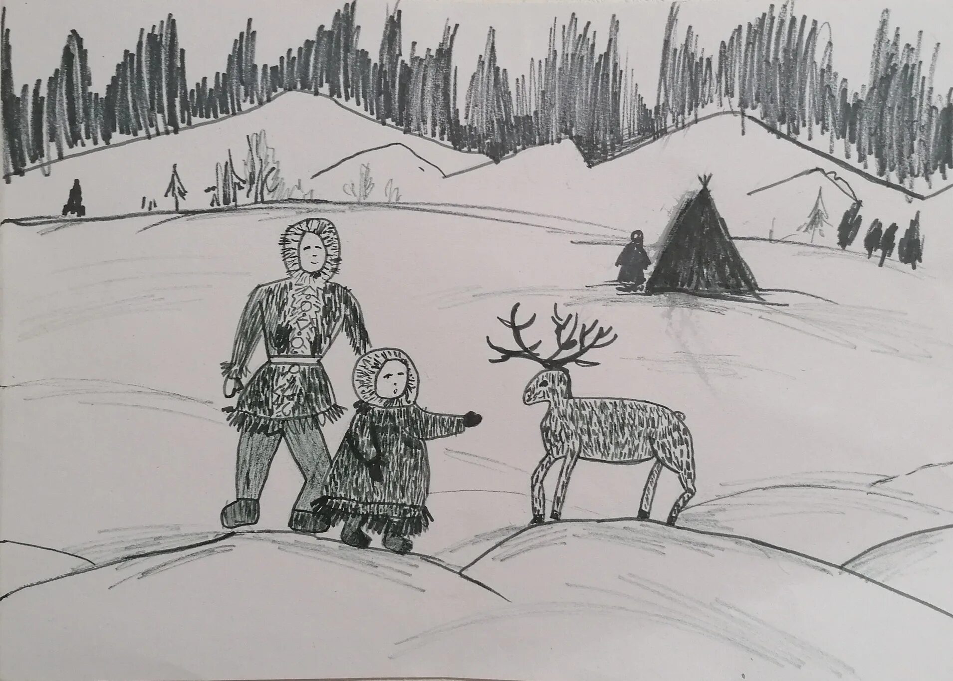 Саамы кольского полуострова костюм. Рисунок на тему народы севера. Саамы рисунки. Хейро саамы. Саамы рисунки.